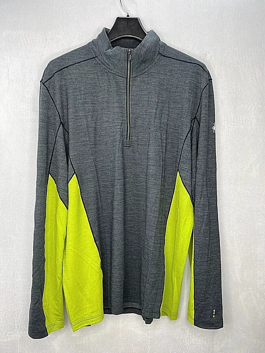 Smartwool Merino Sport Long-Sleeve Quarter-Zip Top Men's NWT X-Large  Charcoal