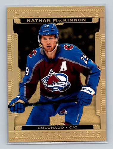 Nathan MacKinnon #G-1 — 2022 Upper Deck Tim Hortons Gold Etchings hockey card