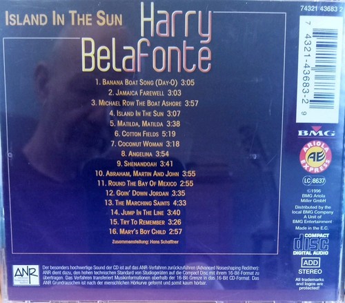 CD HARRY BELAFONTE - ISLAND IN THE SUN - DIE GROSSEN ENTERTAINER - Bild 2 von 2