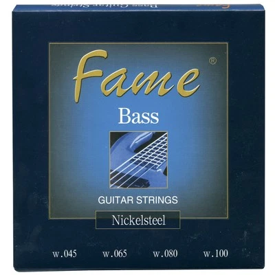 FAME Bass Saiten 4er Set 45-100 Nickel Plated Steel 4-Saiter E-Bass Roundwound Light