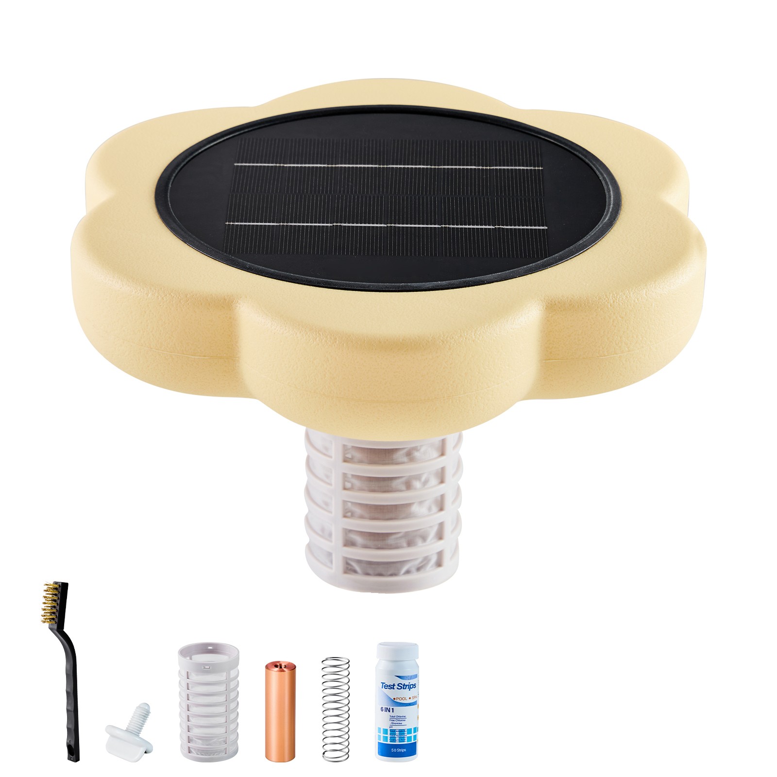 Uimoso Ionizador Solar para Piscinas con Sistema de Cobre 170.343 L Amarillo