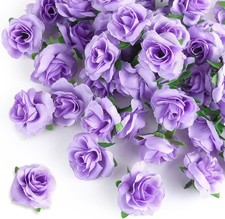 Mini Roses Artificial Flowers Heads, 1.57  Real Touch Silk Fake