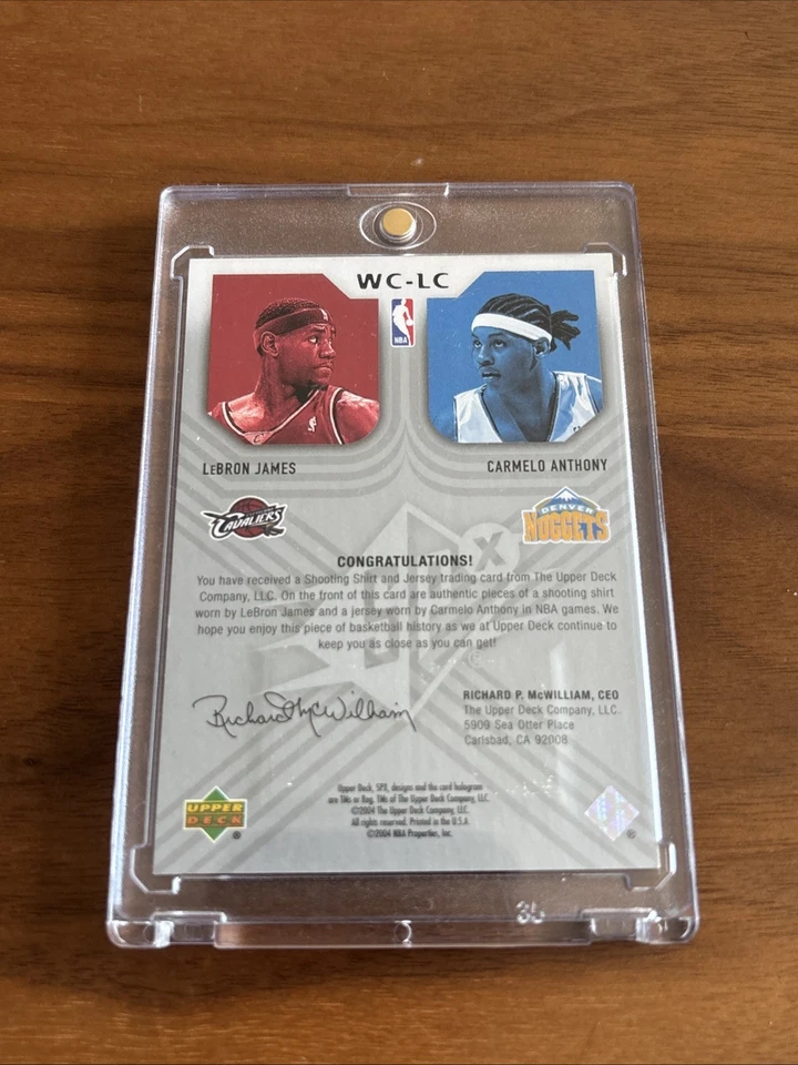 2004-05 SPx - Combos ganadores LeBron James, Carmelo Anthony #WC-LC (MEM) Foto 2 de 2