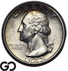 1932 Washington Quarter, Subtle Album Toner, BU++