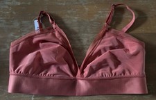 SOMA Soft Triangle Lace Bra SZ Large Grenadine Blush New NWT