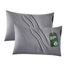 Bedsure Zipper Pillow Cases Queen, Cooling Pillow Queen (20" x 30") 01 - Grey