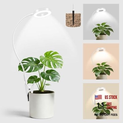 Grow Lights for Indoor Plants, 2 in 1 Full Spectrum Plant Light 1 Pack White