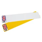 Pair Front Rear MOT UK Road Legal Car Registration Number Plates With Border