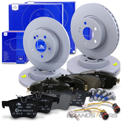 ATE BREMSSCHEIBEN +BELÄGE +KONTAKTE VORNE+HINTEN FÜR MERCEDES C-KLASSE W205 S205