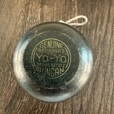 Vintage Original 1950s Duncan Beginners Yo-Yo Black  Red Wood