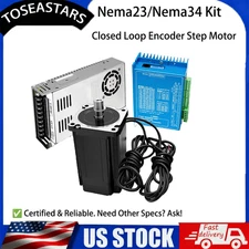 34 Nema 23 Closed Loop Encoder Step Motor Easy Servo 57 86 Motor Drive CNC Kit