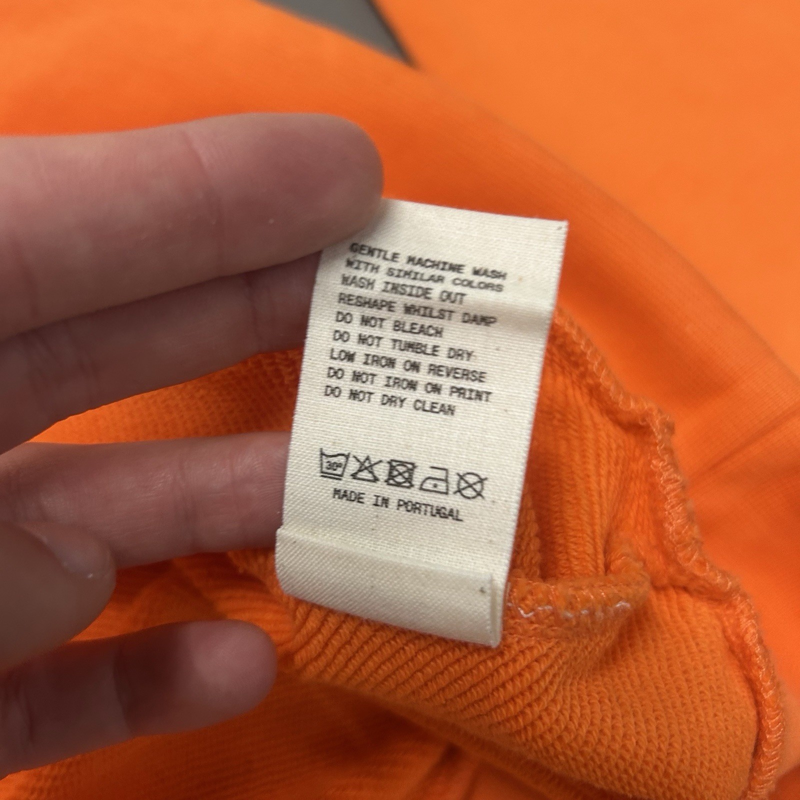 Pangaia Jumper Mens One Size Orange Pullover Organic Cotton Portugal Neon image 5