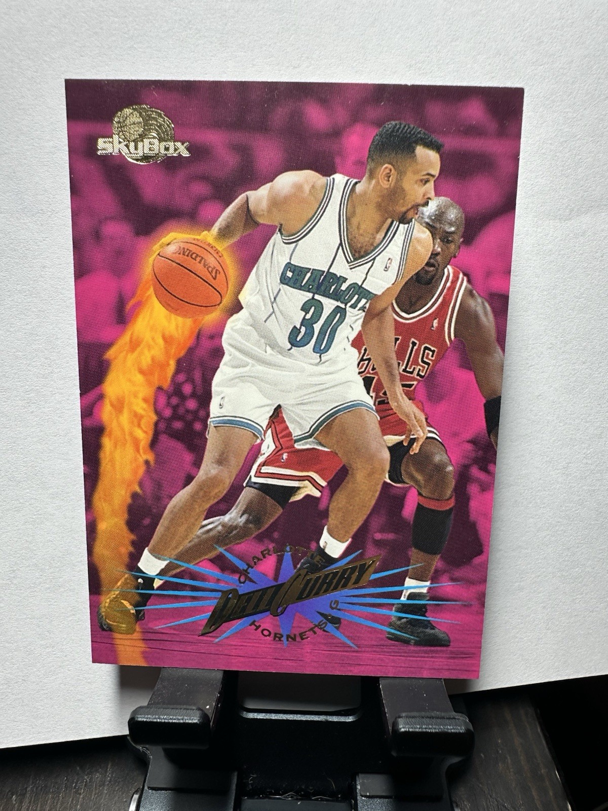 1995-96 Skybox Premium - Dell Curry #12 w/ Michael Jordan