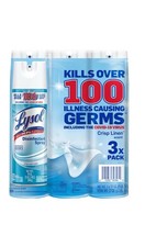 3 PACK Lysol Disinfectant Spray, Crisp Linen Scent 19 oz. FREE AND FAST SHIPPING