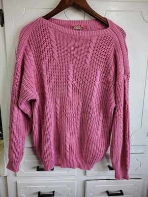 Mexx Sweater Pink Knit Chunky Y2K  Womens Size Medium