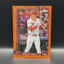 2025 Topps Chrome Update Orange Wave Refractor Tyler Callihan Reds USC156 /25