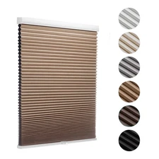 MYshade Blackout Cordless Cellular Honeycomb Shade Indoor Windows Light Brown 24