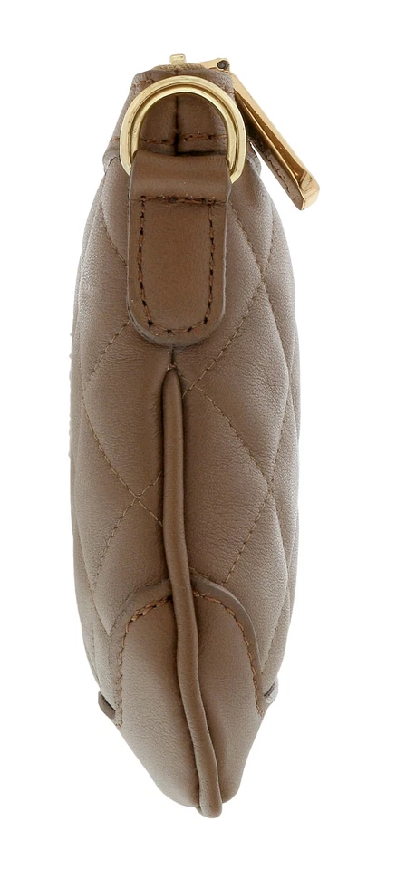 Bolsa tiracolo Pierre Cardin couro acastanhado escuro acolchoada - Imagem 3 de 4