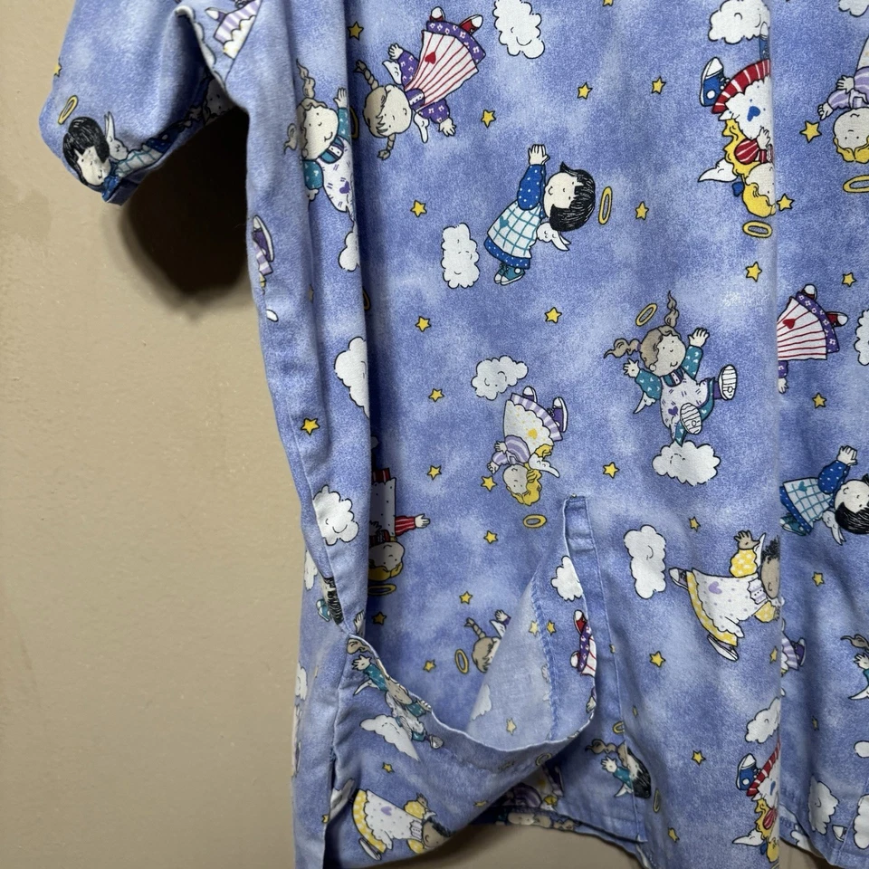 Vintage Fresh Approach  Scrub Top Angel Babies Women’s 4X - Image 4 of 4