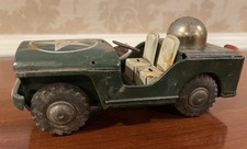 Vintage WWII Era Willys Jeep 1950s Tinplate Friction Toy Car Made In Japan