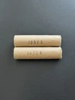 2 Roll Lot Of 1957 D BU Uncirculated Old Bank Wrap Lincoln Wheat Penny Cent 1C