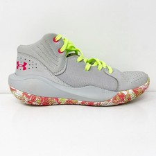 Under Armour Boys Jet 21 3024794-106 Gray Basketball Shoes Sneakers Size 6.5Y