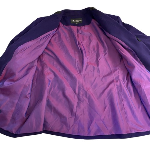 Sag Harbor Blazer Womens 24W Purple Jacket Officecore Corpcore Career Boardroom - Picture 6 of 17