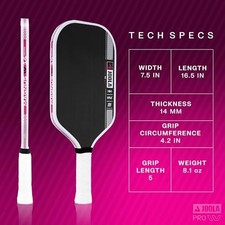 JOOLA PRO IV PICKLEBALL PADDLE RAW CARBON FIBER SURFACE MAGNUS