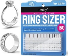 Ring Size Adjuster 64-Piece Set   Spiral Coils, Guards  Sizing Strips