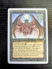 MTG REVISED Lord of the Pit SIGNED IN GOLD BY MARK TEDIN