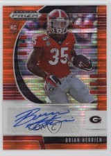 2020 Panini Prizm Draft Picks Rookies Orange Pulsar 9/20 Brian Herrien Auto 0c2