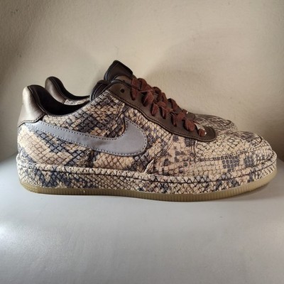 Nike Air Force 1 Downtown Lw Python 2012 Men's Size 10.5 Brown 577657-200