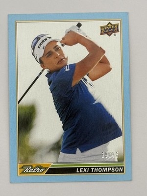 2026 Upper Deck #R-18 Lexi Thompson Retro (Blaster) Blue Border #/75