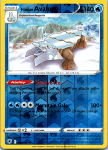 Hisuian Avalugg 048/189 Reverse Holo Astral Radiance Rare