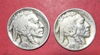 1920 & 1923 US Buffalo Nickels! "Philadelphia" Mint! Both FINE! Old US Coins!