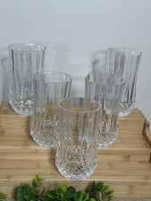 Cristal D'Arques Longchamp Diamond Cut Crystal Highball Tumblers Pair — listing 5