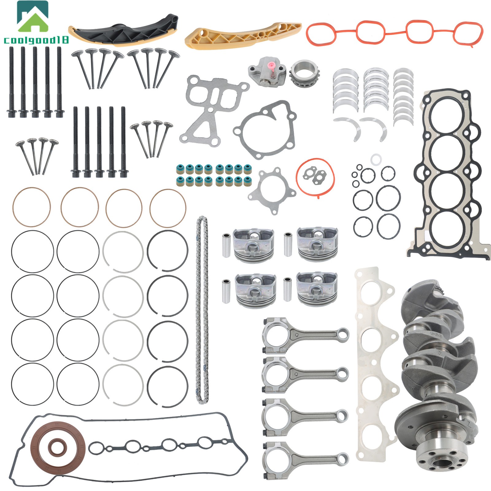 G4FD 1.6L Engine Rebuild Overhaul Crankshaft Kit for Hyundai Kia 1.6L 2012-2017