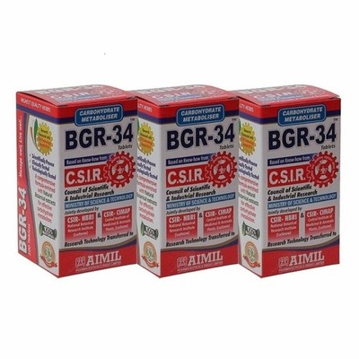 Aimil BGR - 34 Blutzuckerstoffwechselmittel Antidiabetiker Kräuter (3er Pack)