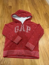 Gap Kid Sherpa Lined Jacket Sz 6-7 Girl Red
