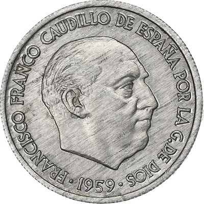 Espagne, Francisco Franco, caudillo, 10 Centimos, 1959, Aluminium, TB+, KM:790 - Photo 1/2