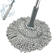 Self Wringing Mop - Easy Squeeze Twist Mop with 52.5 Inch Long Handle, Heavy