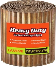 LAVEVE Corrugated Metal Garden Edging 6" x 40Ft, Landscape Edging Border for ...