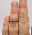14K White Gold Anniversary Band Ring Size 5 [R191] — photo 3