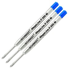 3 Pack - Schmidt P950 MegaLine Pressurized Ballpoint Refill - Blue