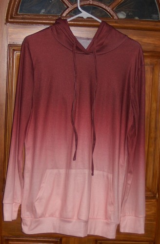 Amazon Orange Pullover Hoodie Medium Top Long Sleeve Amber Activewear Shirt Top - Picture 5 of 5