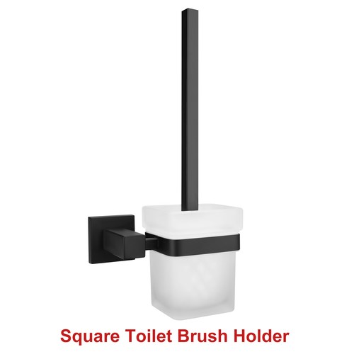 ACA SUS304 Bath Towel Rail Rack Hook Toilet Brush Paper Holder Accessory Black - Picture 5 of 65