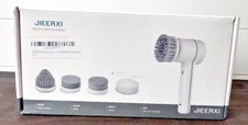 Jieerxi Electric Spin Power Scrubber Cordless With 4 Replaceable Cleaning Brush