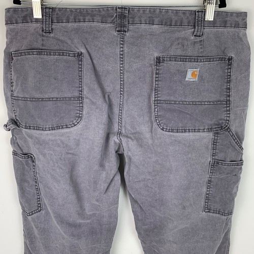 Carhartt Grey Original Fit Carpenter Pants Trousers Women's Size 39W 31L - Picture 11 of 18