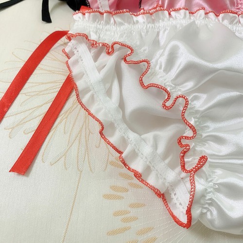 Women G-String Thong Panties Faux Satin Silk Sexy Knickers Underwear Tie on Side - Bild 9 von 16
