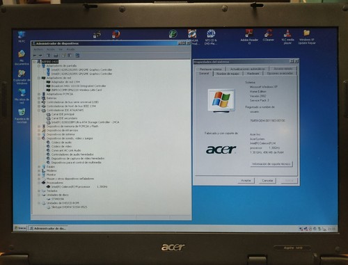 Ordenador Portatil ACER Aspire 1414WLMi Intel Celeron M con Windows XP Home. - Imagen 15 de 15